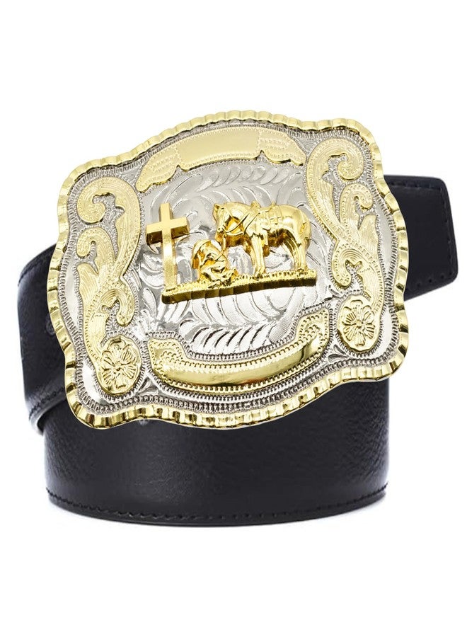 WMG Western Belt Buckles for men women - Praying Rodeo Cowboy Belt Buckle for Men Women - Fits Up to 2 Inch Belts - Image 4